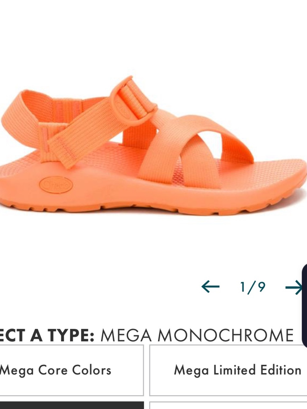 Chaco Mega Z/1 Wide Strap Monochrome Mango Tango